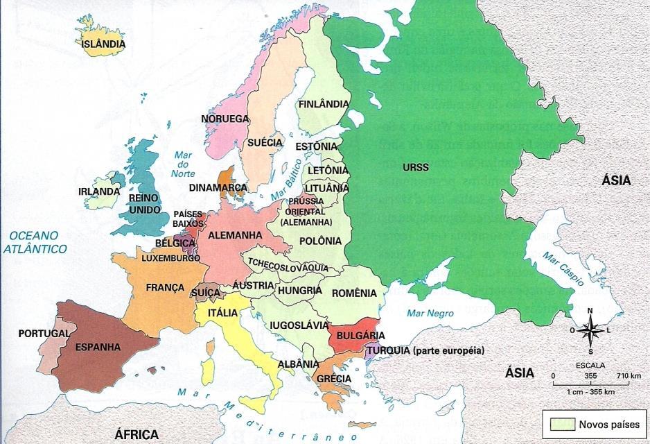 MAPA DA EUROPA APÓS