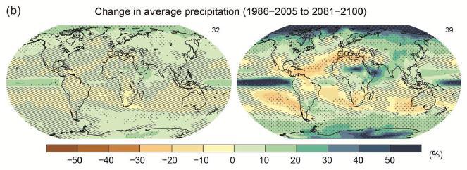 Precipitação anual média IPCC (2013) Intergovernmental