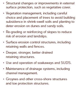 Strategies for managing ground conditions (2) At the