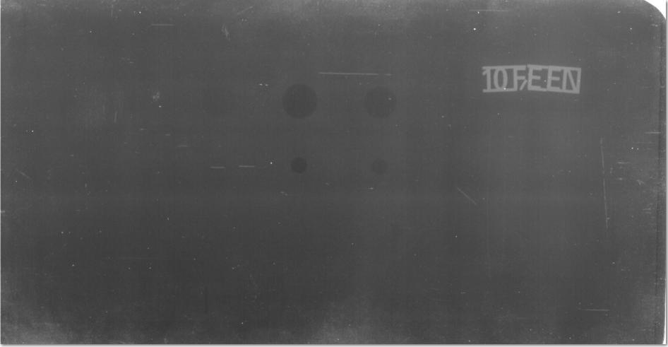 117 Figura 96 Radiografia computadorizada com Selênio 75 na amostra metálica, após tratamento digital de imagem.