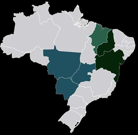 Comentário do Desempenho LOCALIZAÇÃO DAS UNIDADES MARANHÃO PIAUÍ E BAHIA CENTRO OESTE Propriedade da SlC Agrícola Fazendas da SlC LandCo Joint Venture com Grupo Dois Vales Joint Venture com Mitsui Co.