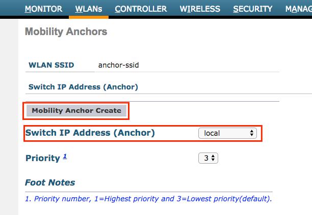 # wireless tag policy PT1 # wlan anchor-ssid policy anchor-policy # exit # ap aaaa.bbbb.dddd # site-tag PT1 # exit Etapa 6.