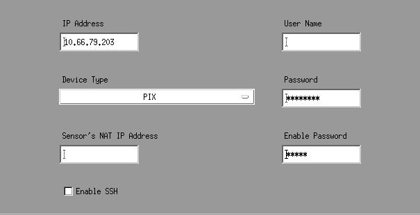 1. No menu principal, selecione o Segurança > Configurar. 2. No menu da configuração Netranger, destaque o sensor 2 e fazer-lo duplo clique. 3.