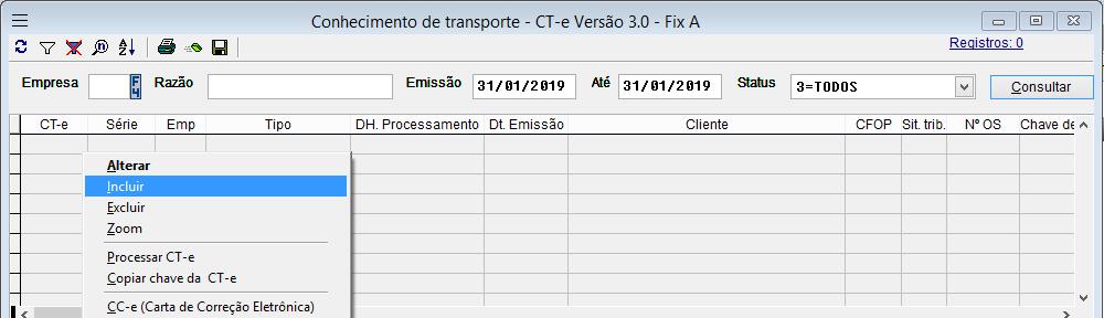 Volpe ERP Módulo de Faturamento de transportes Versão 1.0 4.