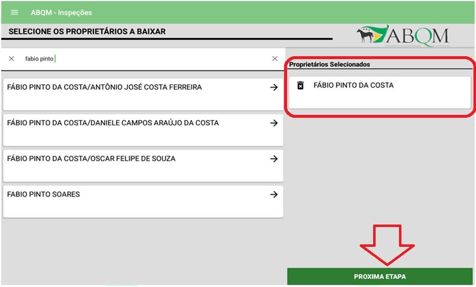 A mensagem Download realizado com sucesso. Deseja realizar as inspeções agora?