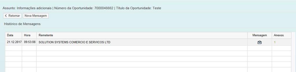 Clique no número de anexos para baixar os anexos da mensagem. 6. Selecione o anexo desejado; 8.