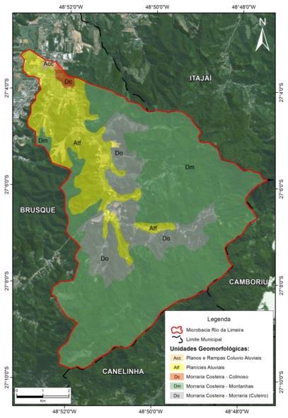 Quadro 3. Divisão das unidades geomorfológicas na classificação de vulnerabilidade geotécnica.