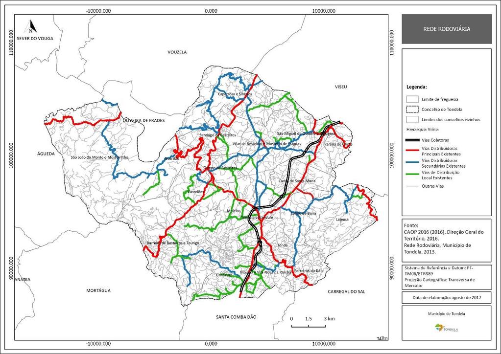 Mapa 3: Rede rodoviária do município de Tondela 3.1.