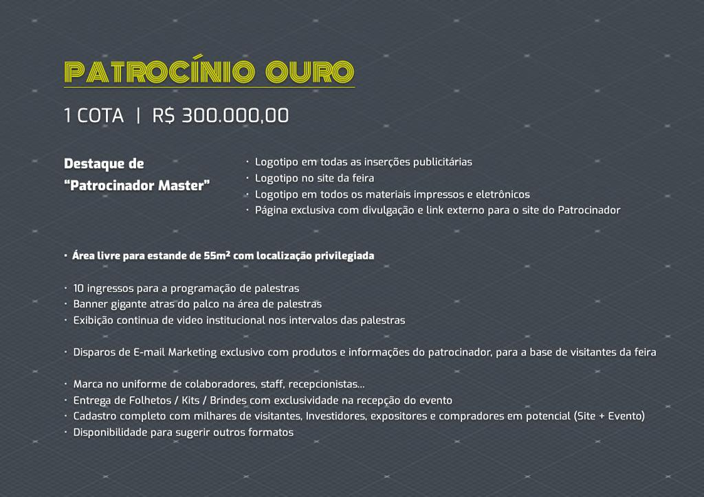 PATROCÍNIO OURO 1 COTA R$ 300.