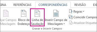 Na caixa de diálogo Inserir Linha de Saudação, faça o seguinte: o No formato de Linha de saudação, altere a saudação, se necessário, escolhendo a saudação (Prezado é o padrão), o formato para o nome