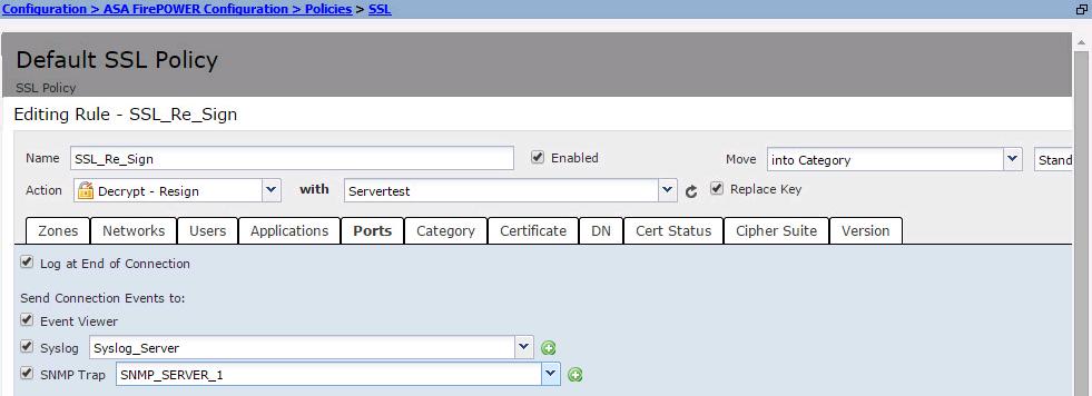 Configuração para enviar os eventos do sistema Permita o registro externo para eventos do sistema Os eventos do sistema mostram o estado do sistema operacional de FirePOWER.