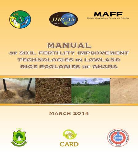 para a irrigação do arroz Manual para a melhoria da fertilidade do solo a baixo custo, utilizando recursos locais