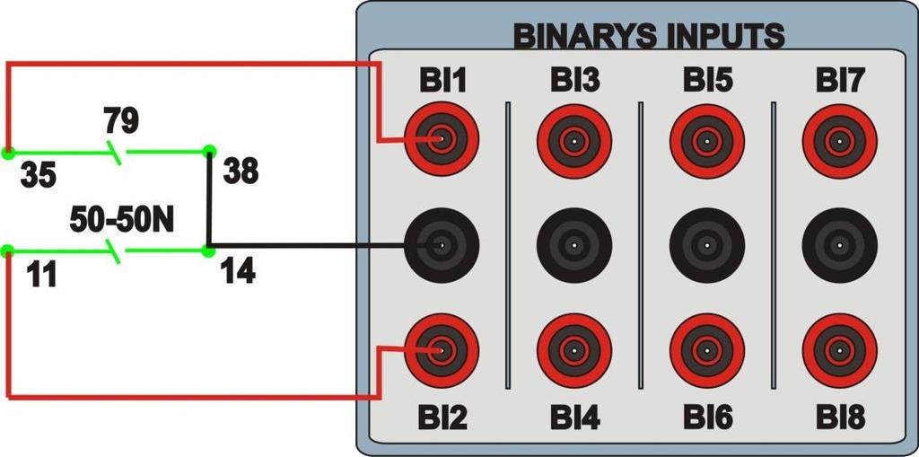 1.3 Entradas Binárias Ligue as entrada binária do CE-6006 à saída binária do relé.