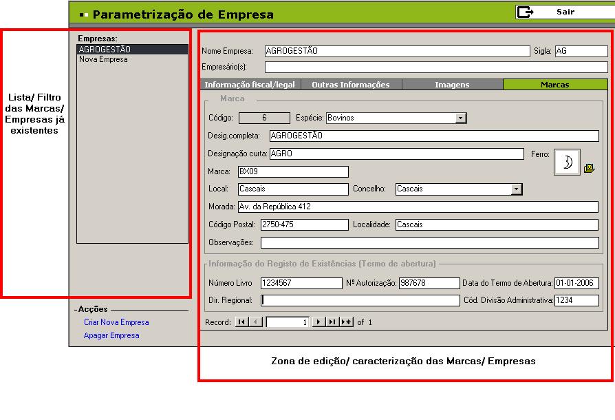 Configurações:Dá acesso ao ecrã Configurações da Aplicação consulta para os restantes ecrãs do programa. 2.1.