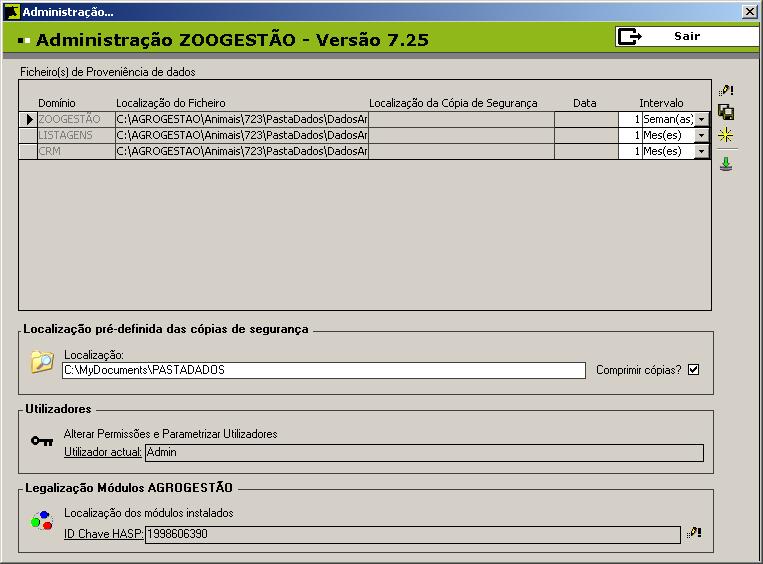 Configuração do sistema 1 1.1 1 Configuração do sistema Administração da aplicação O permite a parametrização de grupos de utilizadores e restrição de acessos.