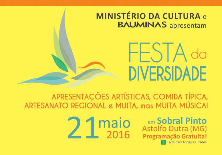 FESTA DA DIVERSIDADE, realizada em Sobral Pinto (Astolfo Dutra, MG).