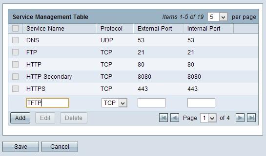 Etapa 3. Escolha o protocolo desejado da lista de drop-down do protocolo. Este protocolo é o protocolo de camada de transporte que ajuda a converter os endereços IP privados aos endereços IP públicos.