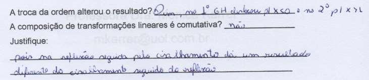 A justificativa dada por esta dupla para essa tarefa é apresentada na Figura 4.