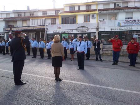 Intervenção dos jovens bombeiros Renato Esperança e Joana Oliveira na cerimónia do 129.º aniversário da AHBVS Bom dia.