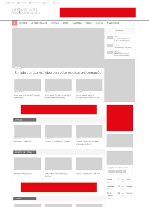 TABELA DE PREÇOS Tabela referencial de preços - Versão Desktop Formato Página Medidas (Pixels) * disponibilidade dos canais: Notícias, Matérias, Artigos/Colunas, Multimídia, Estilo e Agenda Extensão