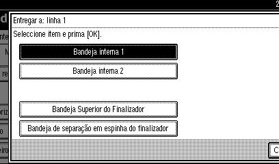 Ligado Desligado Imprimir hora de recepção Especifique se a data e hora de recepção e o número do ficheiro são impressos na parte inferior dos documentos de fax recebidos.