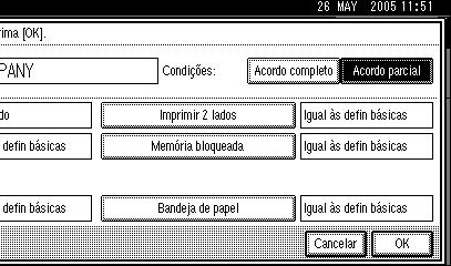 G Introduza um nome de destino e depois prima [OK]. Introduza um nome de destino ao usar Nome Próprio ou Número Próprio do Fax.