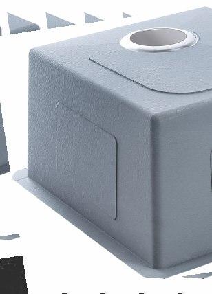 1mm ESPESSURA - Para maior durabilidade, rigidez, e para que você possa usar um triturador de resíduos em sua cuba com muito menos vibração, todas as cubas de inox Arell são fabricadas com chapas de