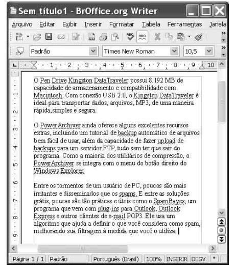 7.6 QUESTÕES DE PROVAS ANTERIORES 41) A extensão padrão para documentos de texto salvos no formato Writer (aplicativo do pacote BrOffice.org), é: a).dot b).doc c).ods d).odt e).