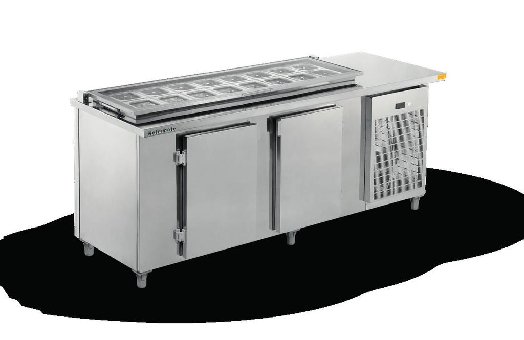 BSRC Balcão de Serviço Refrigerado Condimentador BSRCP2000 BSRCT2000 Temperatura: 0 a 5ºC ; Refrigeração: