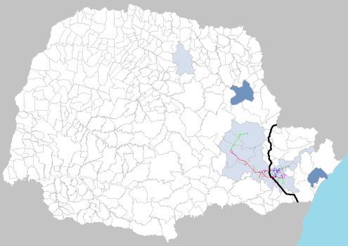 pela COMPAGAS Municípios atendidos por GNC/GNL Destaques Rede de distribuição de gás natural - 827 km de extensão Volume de gás natural