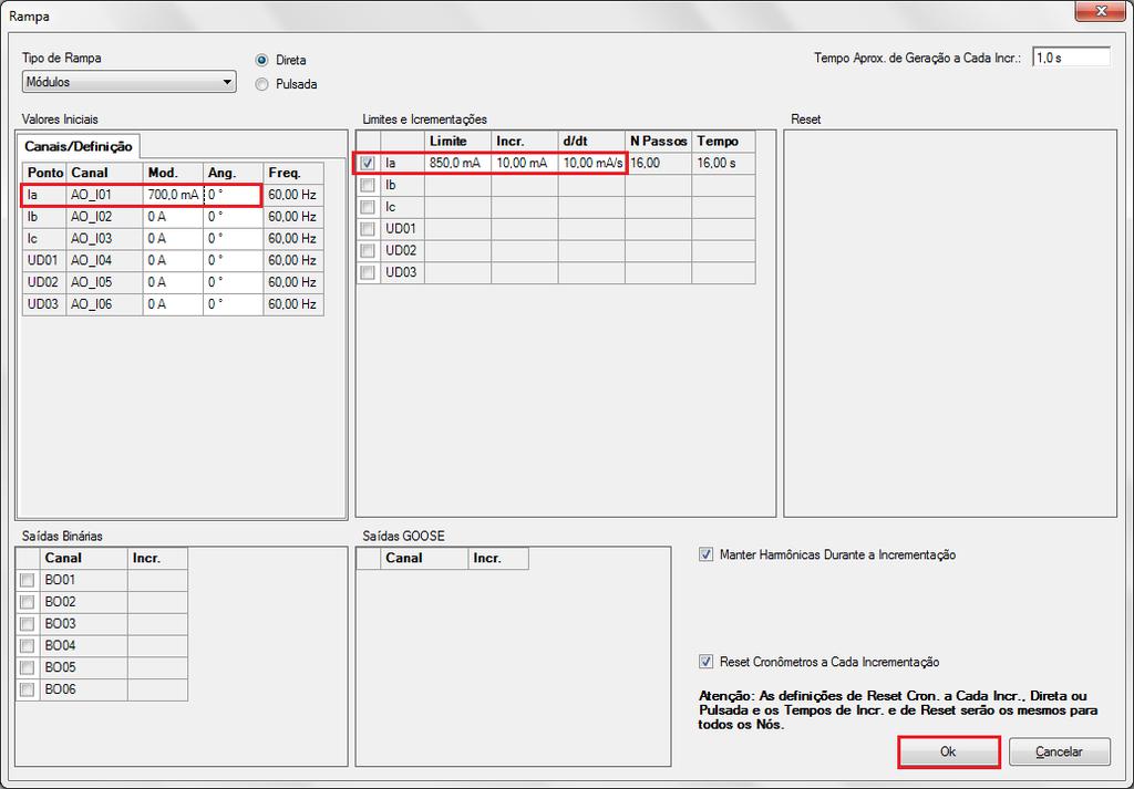 Figura 28 Para o primeiro canal ajuste o valor de 0,70A, o