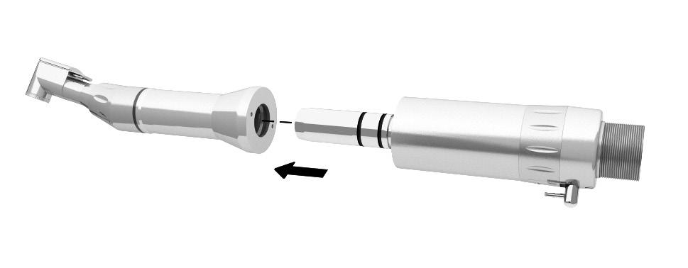 12 5.1 CONEXÃO AO TERMINAL Verificar se os terminais de conexão do micromotor e do equipo são compatíveis com o sistema Borden de conexão de entrada Tipo 1 longo de 2 furos conforme ISO 9168.