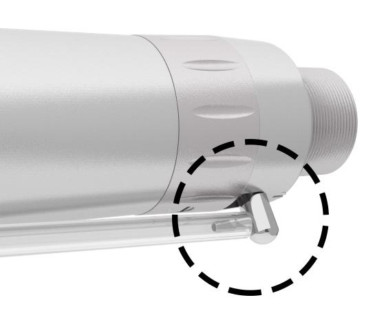 14 5.3 REFRIGERAÇÃO EXTERNA Conectar a extremidade do tubo que vem no adaptador de refrigeração no niple (saída de refrigeração) localizado no micromotor