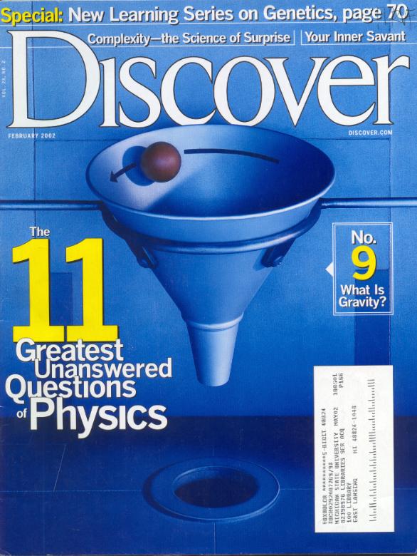 As perguntas mais importantes da Física Based on National Academy of Science Report [Committee for the Physics of the Universe (CPU)] 1) O que é Matéria escura? 2) O que é Energia escura?