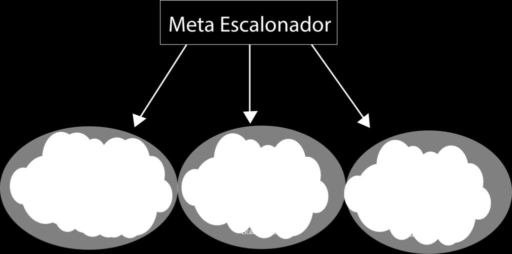 Segundo Qin, Dantas e Bauer (2013) meta-escalonadores são caracterizados por receberem requisições dos usuários e então escalonar uma aplicação para um cluster local ou sistemas de escalonamento