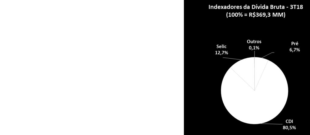 EBITDA LTM / Resultado Financeiro LTM 23,3 13,6-41,5% *A partir do 2T18, foram incluídos no conceito de Dívida Bruta, além de Empréstimos e Financiamentos, as rubricas (i) Parcelamentos Tributários e