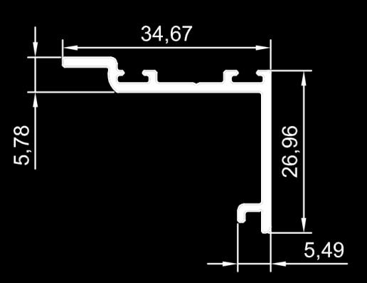 Kg/m MARCOS HORIZONTAIS 25AC -