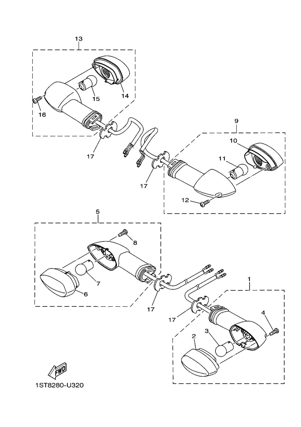 FIG. 32 PISCAS 1 18D H3310 21 PISCA DIANTEIRO CONJ. 1 1 2 18D H333A 01.LENTE COMPLETA 1 1 3 42K H3311 10.LAMPADA DO PISCA 1 4 18D H3333 00.