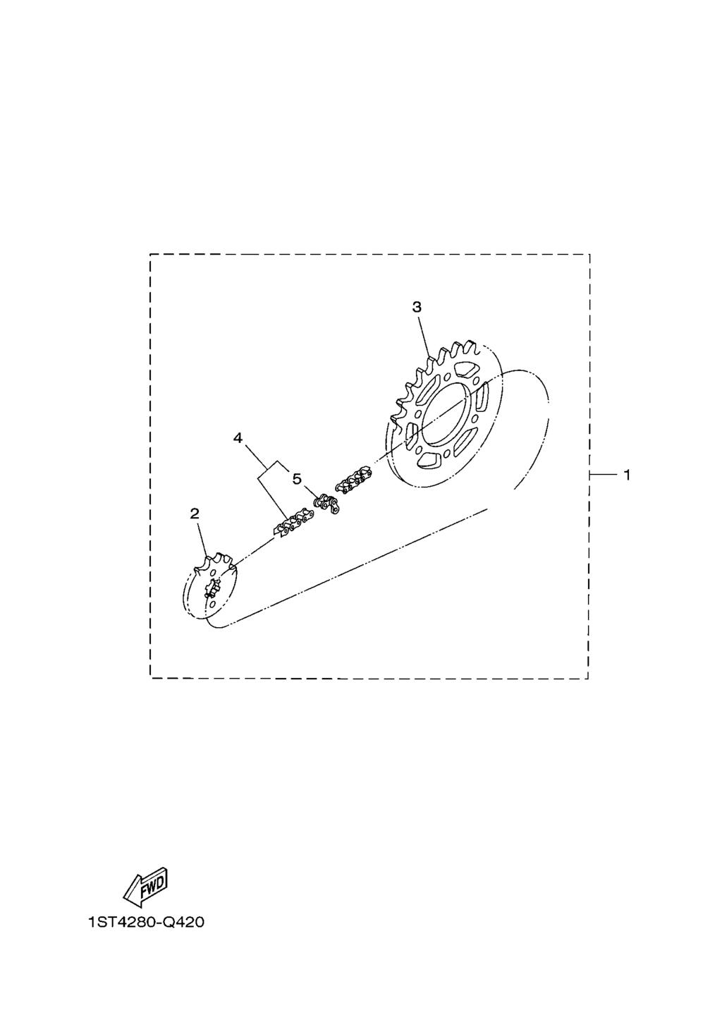 FIG. 42 PECAS OPCIONAIS 4 1 B37 W001A 00 KIT DE TRANSMISSAO (43D) 1 2 93823 14821.PINHAO (14D) 1 3 B37 F5443 00.