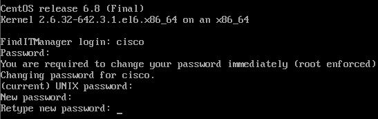 Uma vez que você é alertado mudar a senha para a conta de Cisco, incorpore a senha atual. Etapa 4.