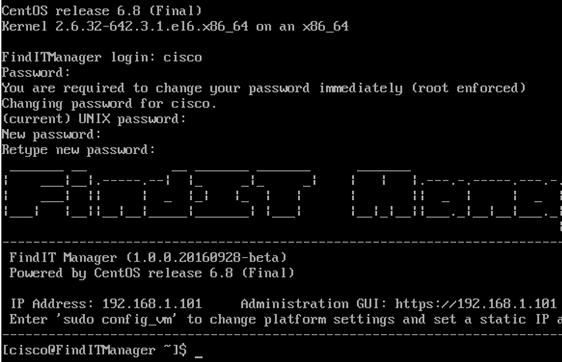 Nota: Neste exemplo, o endereço IP de Um ou Mais Servidores Cisco ICM NT da gerente de rede de FindIT é 192.168.1.101 e o endereço da administração GUI é https://192.168.1.101. Etapa 5.