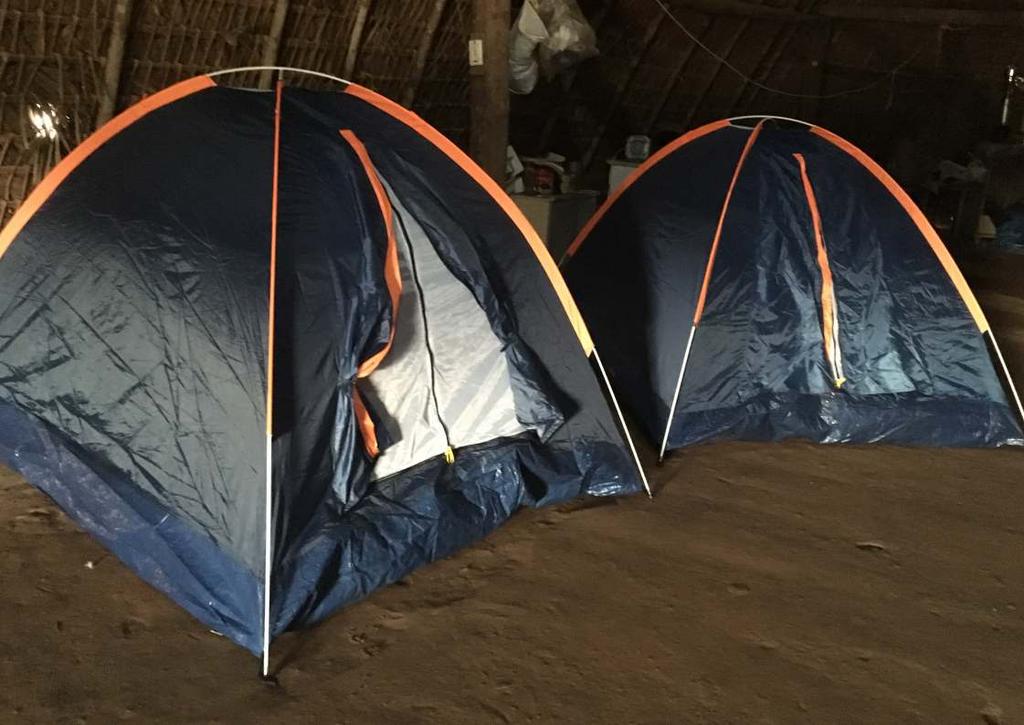 No camping indígena as barracas são montadas dentro de casa
