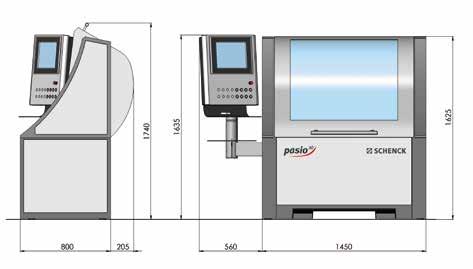 RAL 7035 (cinza claro) e RAL 7024 (cinza grafite) CAB 820 CAB 920 SmartTouch 50 kg 600 mm 9 63 mm 50 1 000 mm 0,5 gmm por plano (vide desenho abaixo) 1 100 kg 400 V ± 10 %, trifásica 50 / 60 Hz 1,1