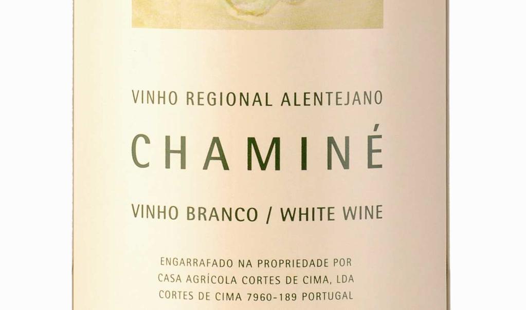 CHAMINÉ Tipo: Branco Colheita: 2014 Região: Alentejo Portugal Castas: Antão Vaz, Viognier, Verdelho,