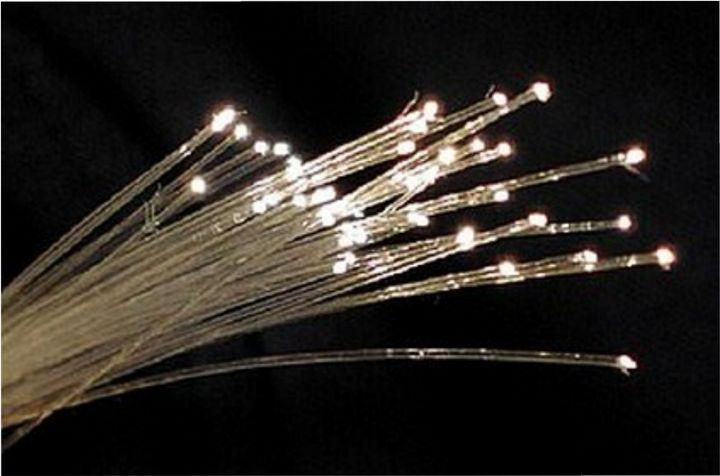 single-mode fiber. 1. Core: 8 µm diameter 2.