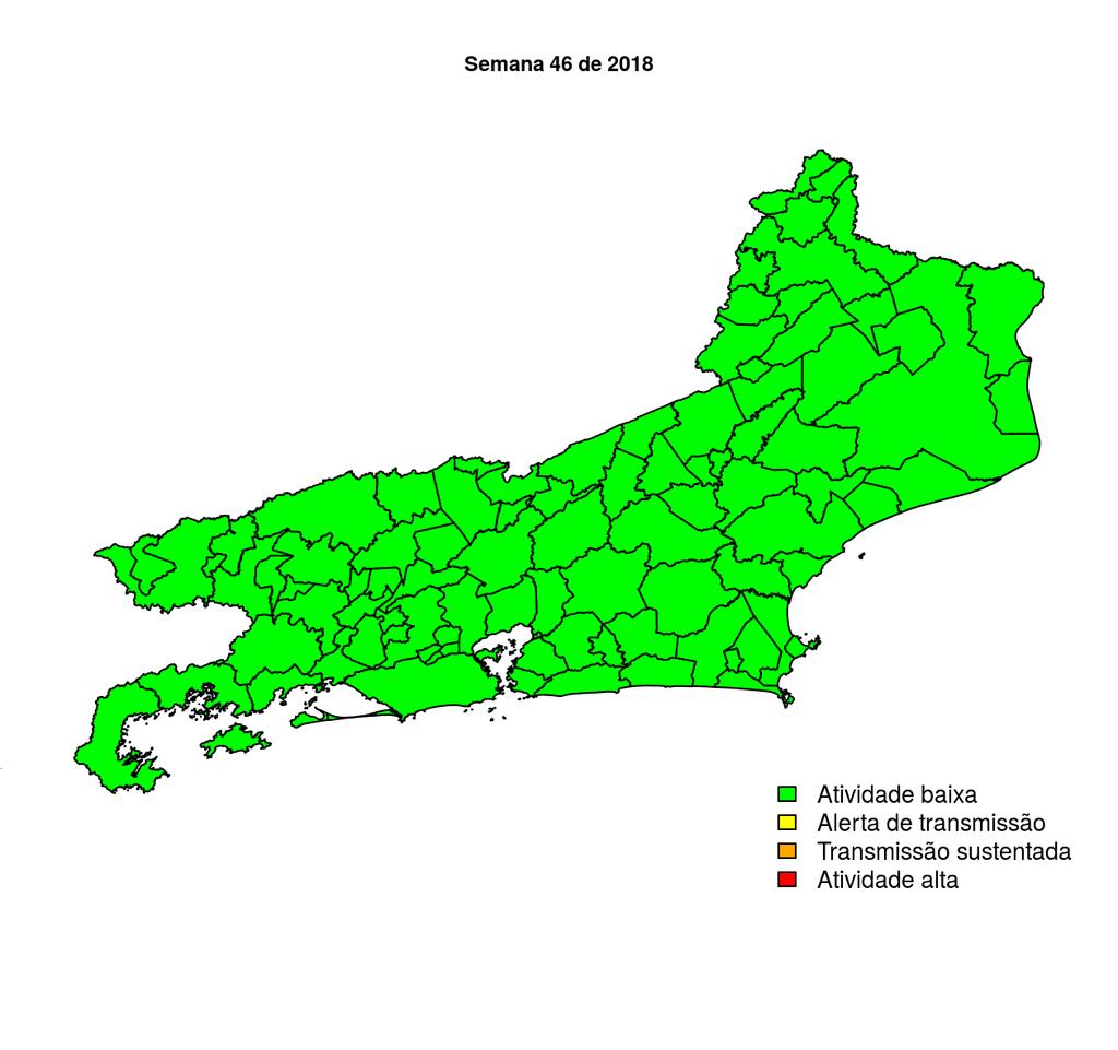 Boletim Semanal Semana 46 de 2018 O Estado Regionais de Saúde: Metropolitana I Metropolitana II Litoral Sul Médio Paraíba Centro Sul Serrana Baixada Litorânea Norte Noroeste : Tabela de Situação da