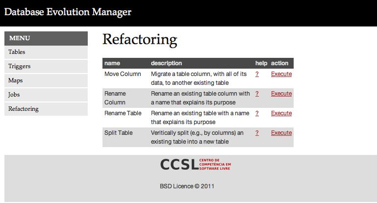 4.6 Protótipo: Database Evolution Manager