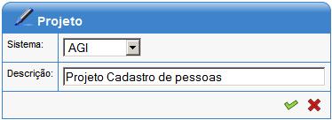 acessando o item Projetos e na listagem que aparece clicar no botão +.