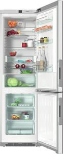 SuperFrost: congelação rápida dos alimentos frescos Refrigeração por circulação com o sistema NoFrost ComfortClean: prateleiras laváveis na máquina de lavar louça Capacidade útil total: 343 litros