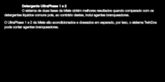 O UltraPhase 1 e 2 da Miele são acondicionados e doseados